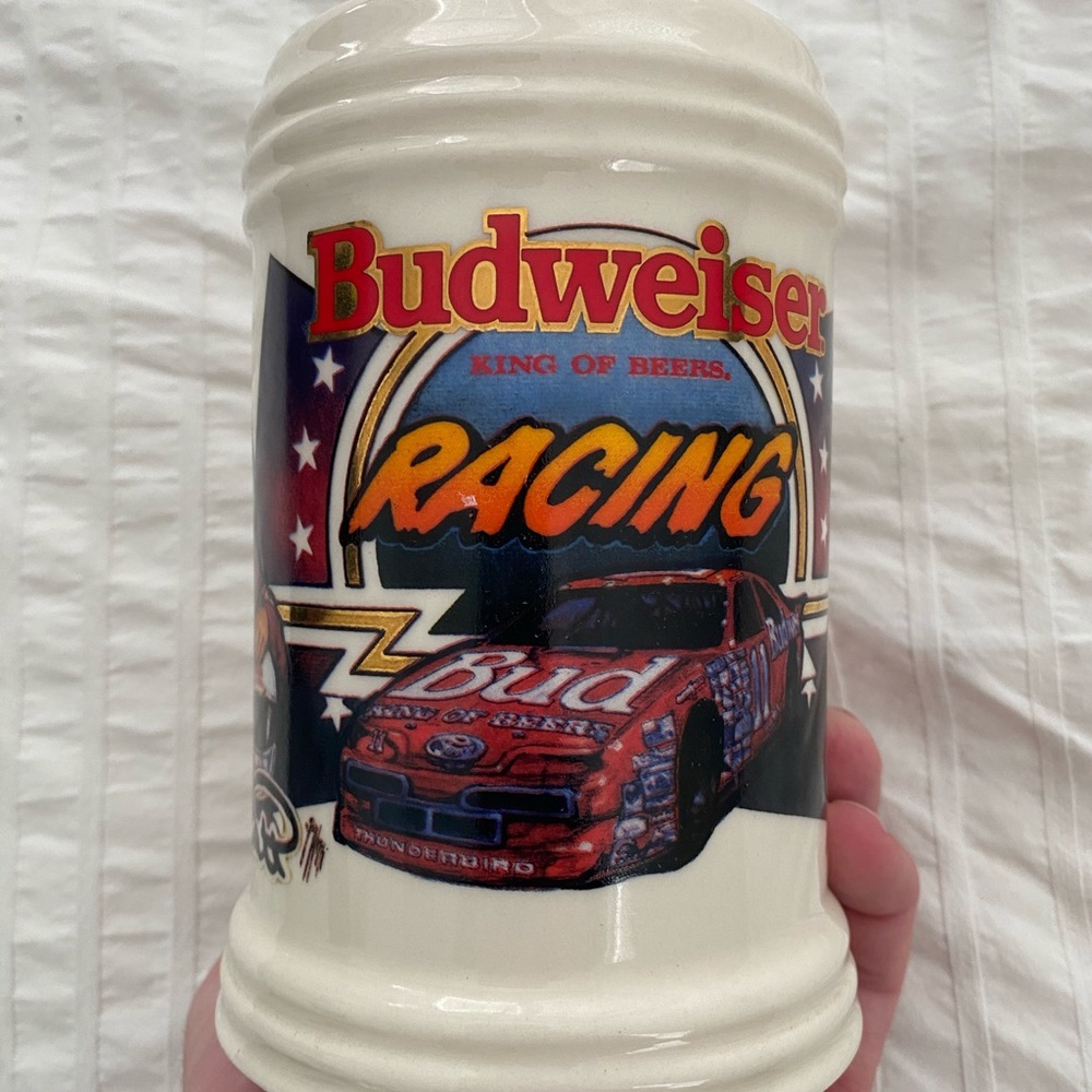 Vintage 1992 Budweiser Racing Series Stein. Bill Elliot x Junior Johnson